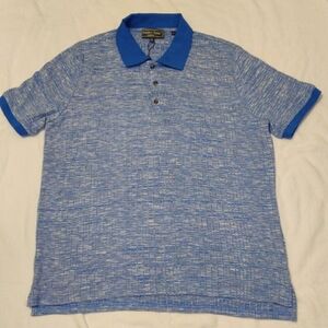 Paisley & Gray. Men's Blue Polo Shirt Slim Fit